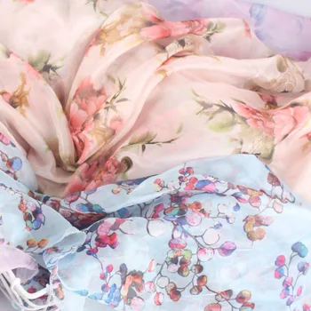 

Chiffon Fabric Beach Skirt Scarf Shirt Flowing Thin DIY Fabric 30D Printed