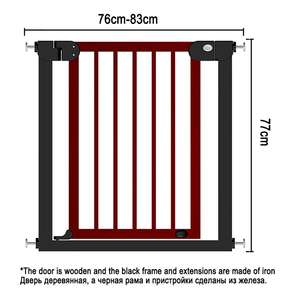 Деревянные защитные ворота для детей, забор для защиты детей, безопасная лестница для питомцев, изолирующий забор для собак, Детский защитный дверной проем, однотонные деревянные ворота