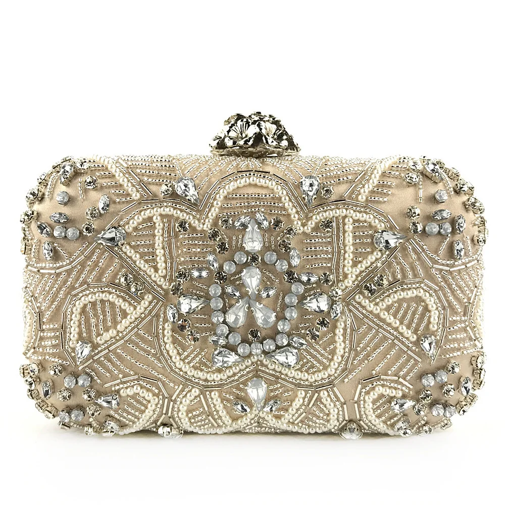 

Hand-held dinner bag handmade beaded exquisite dress bride hand bag
