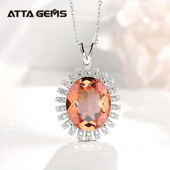 

Zultanite Solitaire Pendant For Women Solid 925 Sterling Silver Oval Shape Color Change Diaspore Gemstone Pendant Fine Jewelry
