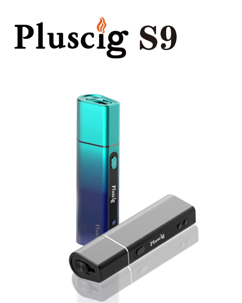 Pluscig-Kit de cigarrillo electrónico S9 cargado, caja de vapeo con humo continuo, compatibilidad con la marca, palo de tabaco para calefacción