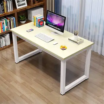 

Upgraded Computer Laptop Desk 120x60x70cm Modern Style Computer Desk with 4 Tiers Bookshelf for Home Office Studying Living Room