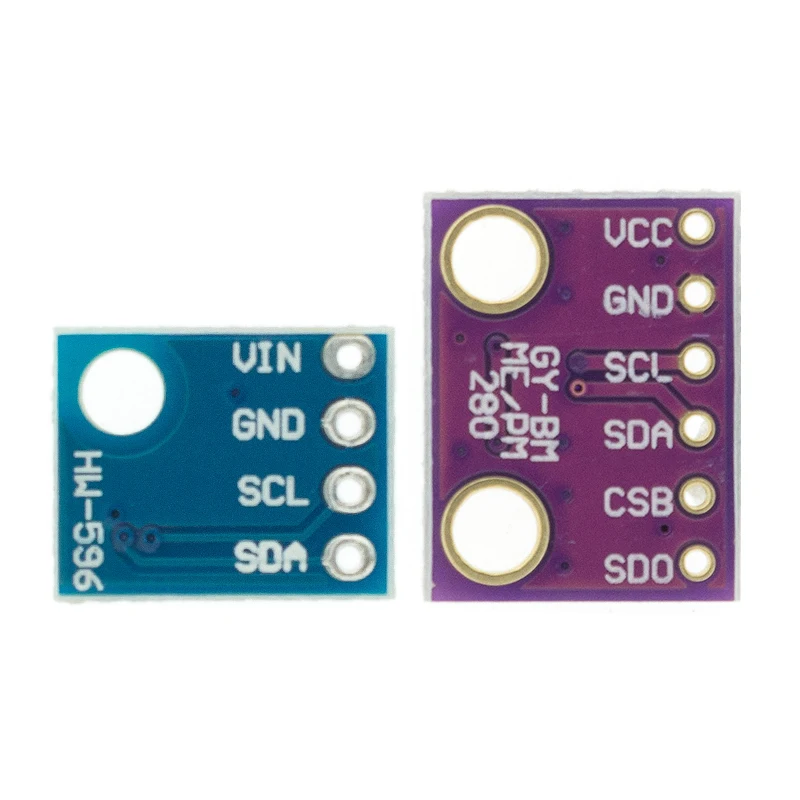 Module capteur barométrique BMP280 ou BMP180 monté sur une breadboard avec câblage