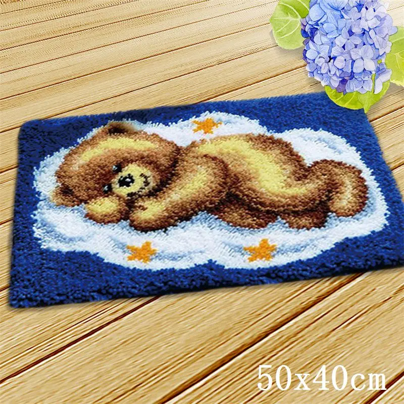 ZD063 DIY животные Foamiran для рукоделия Кот защелка крюк Мультфильм собака ковер вышивка для ручной работы защелка крюк ковер подушка с пуговицей - Цвет: ZD063