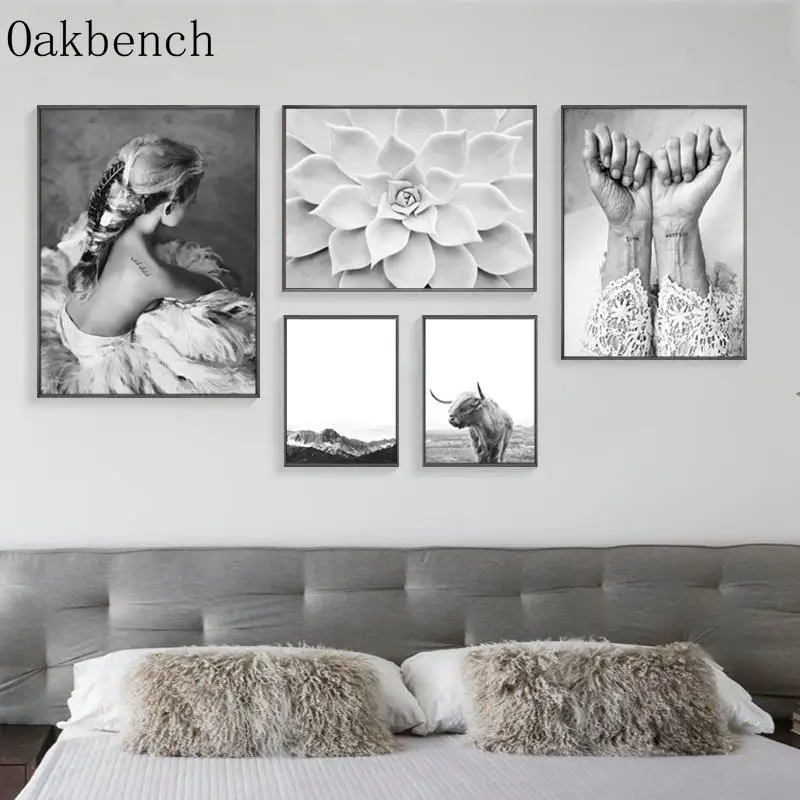 Фотообои черного и белого цветов|painting poster|picture for living roomwall pictures |
