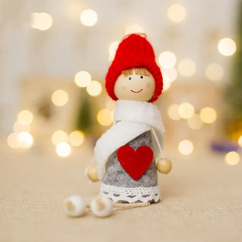 Рождественские украшения, рождественский подарок, Санта-Клаус, снеговик, дерево, игрушка, кукла, подвесные рождественские украшения для дома, детский подарок, подвески