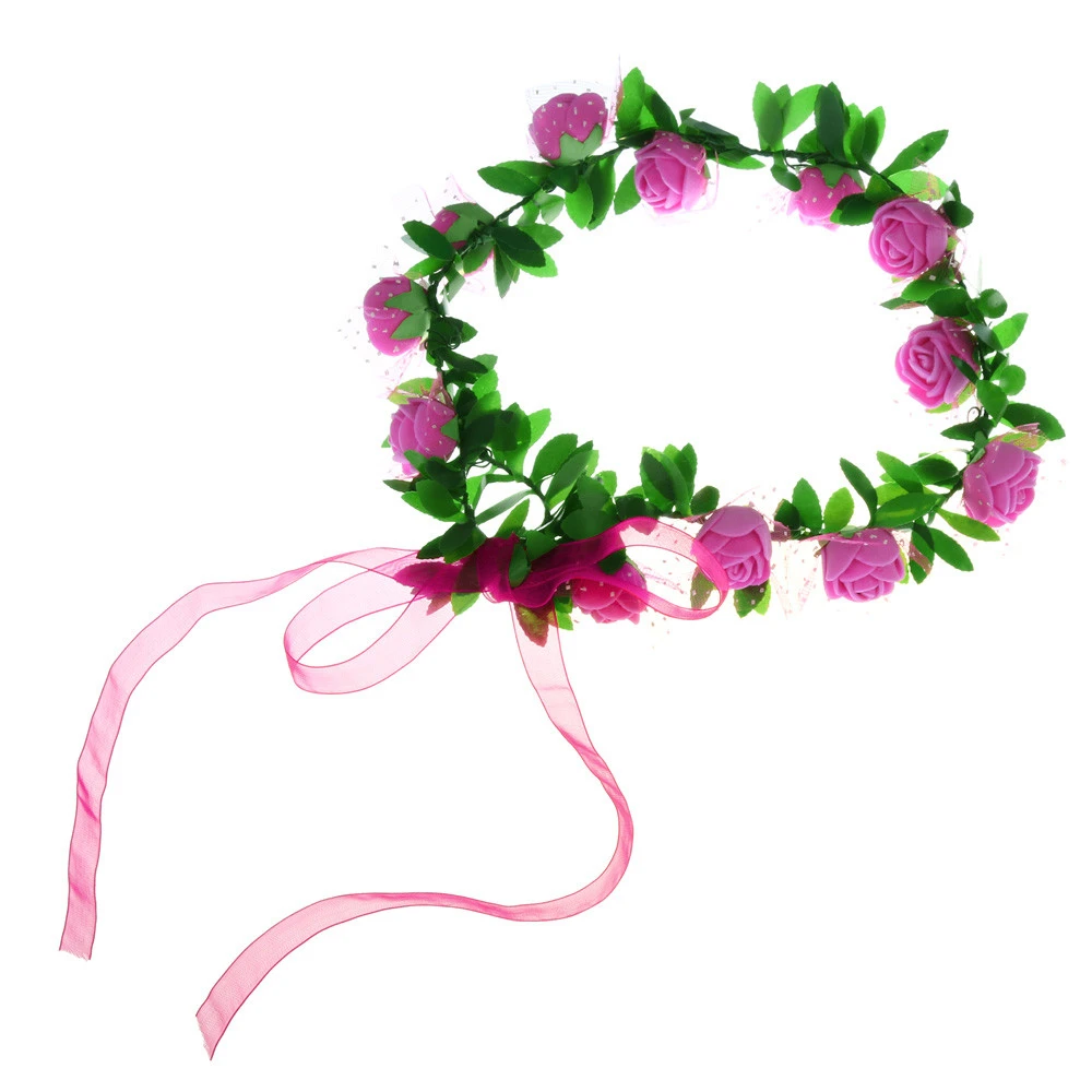 

Fashion Flower Crown Headband Floral Hairband Festival Wedding Accessories Headdress High Quality Diademas Para Mujer 903
