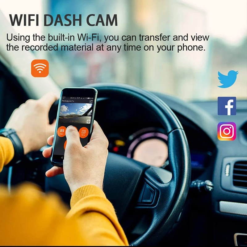 Dash Cam 170°  Wifi car recorders 1080P HD Night Vision G-sensor Vehicle Camera Video Recorder 24H Parking Monitoring car camera dvr dash camera