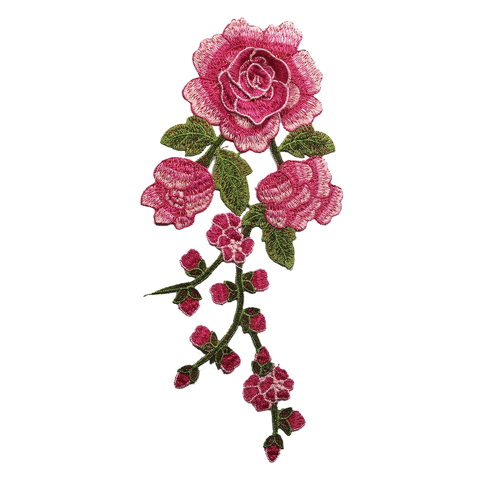 2 шт. вышитые нашивки цветок пришить нашивка Аппликации для DIY Одежда Джинсы Швейные аксессуары 5 цветов