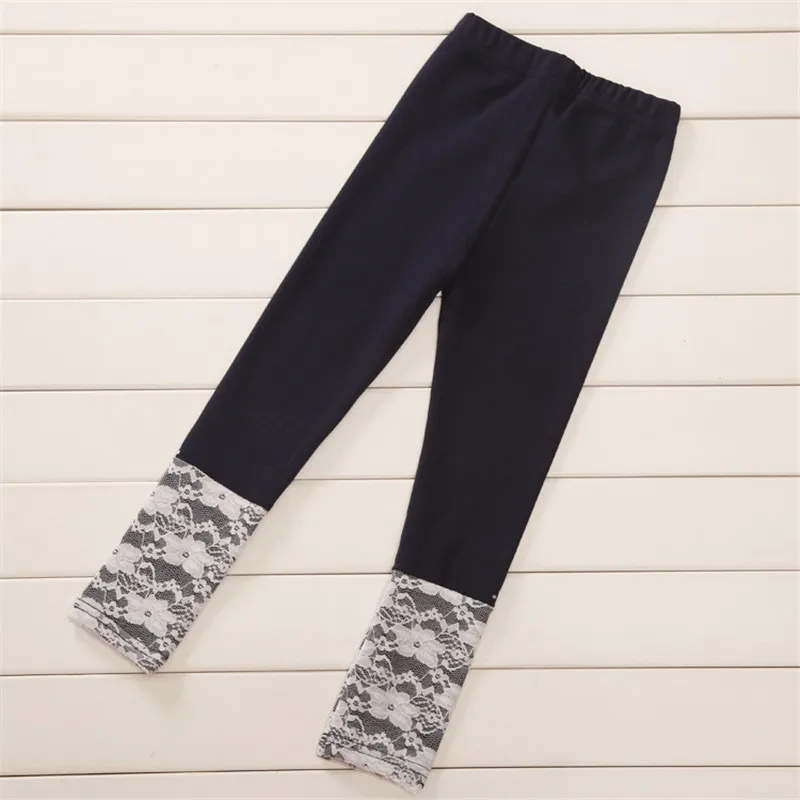 Весенняя детская одежда, кружевные штаны, штаны с цветочным принтом и бантом, однотонные кружевные детские леггинсы для девочек, детские леггинсы с бантом