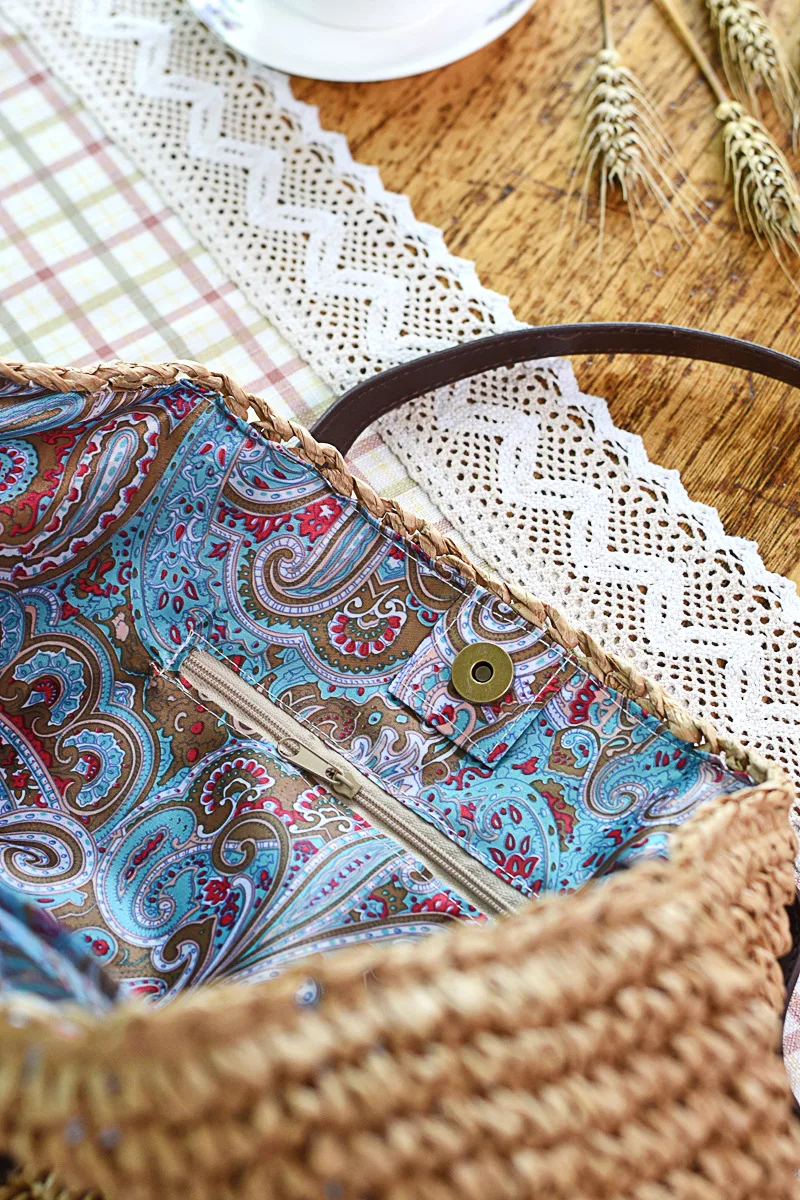 Oversized Straw Beach Bags for Summer 2021 with Leather Strap