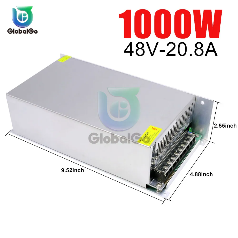 DC12V 24V 48V 720W 1000W импульсный источник питания AC DC трансформатор переключатель питания адаптер привода для светодиодной полосы света - Цвет: DC48V 20.8A 1000W