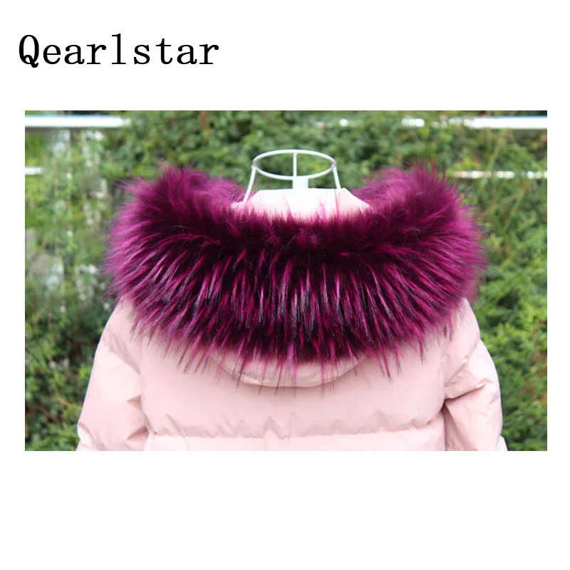 Qearlstar зимний воротник из искусственного меха для женщин мужчин детей Детский