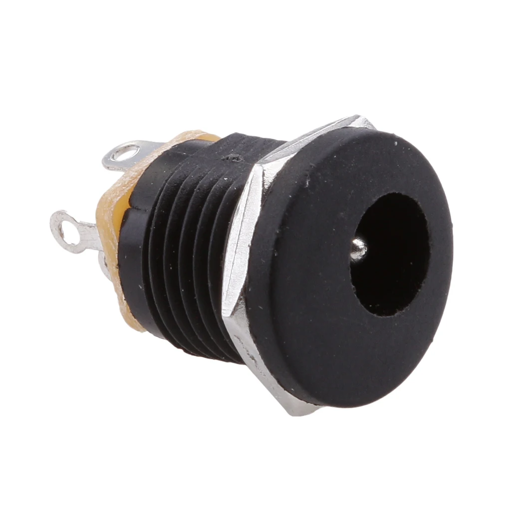 10pcs DC Power Adapter Socket Female Panel Mount Connector 3-Pin 5.5 x 2.1mm