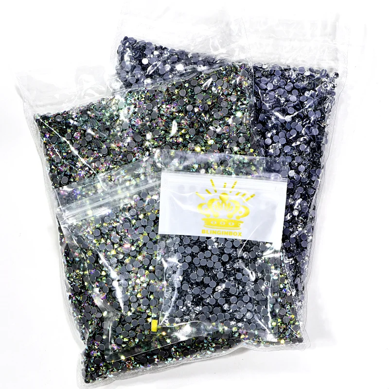 

Wholesale High Quality Hot Fix Rhinestones SS6-SS40 Crystal AB Large Packing Iron On Hotfix Rhinestones for Motif Design B1290