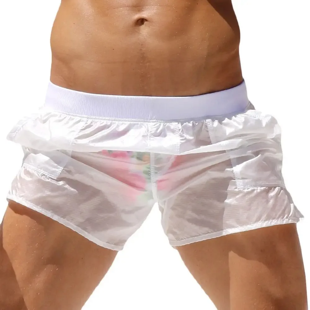 Maillot de bain Transparent pour hommes, culotte de plage, Sexy, respirant, Sunga, mayo, bikini, nouvelle collection