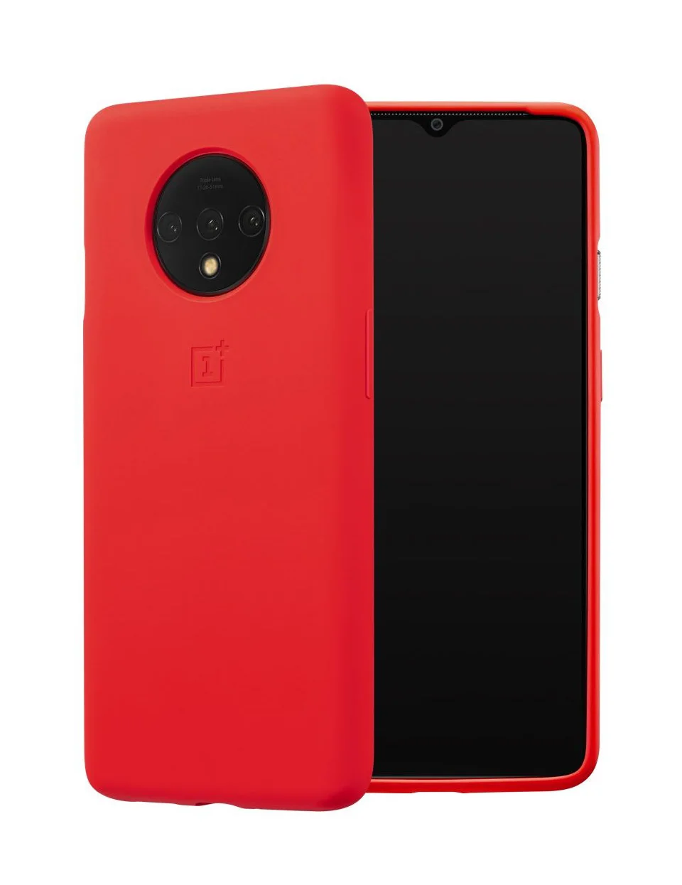 Силиконовый чехол-бампер для OnePlus 7 T, красный, яркий, смелый, сделанный на заказ, гладкий, уникальный вид, три слоя, настоящая защита