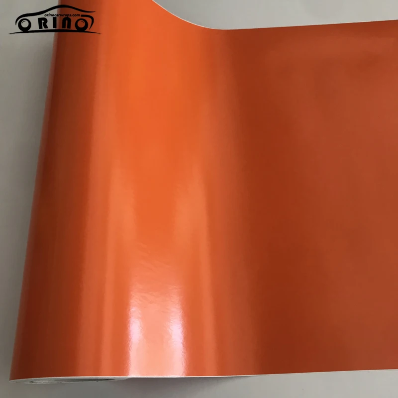 Orange Gloss Vinyl Wrap Sticker-2