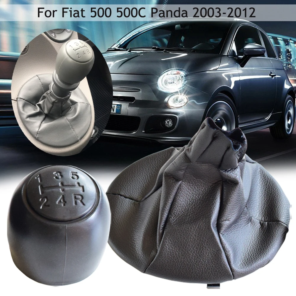 Стиль 5 скоростей ручной подходит для Fiat 500 500C 2007-2012/Panda 2003-2012 рукоятка для рычага переключения передач гандбол с гетром крышка багажника