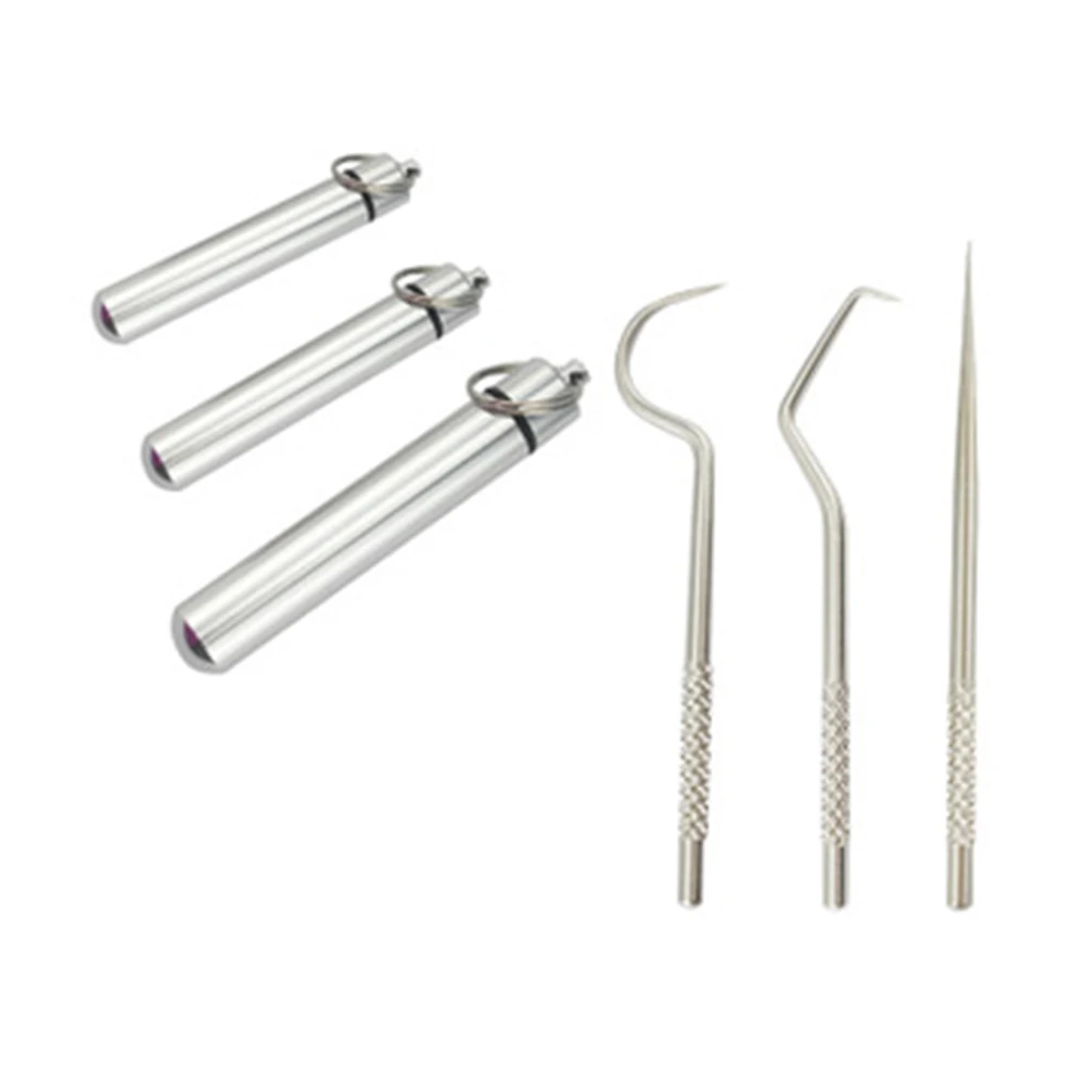 

Titanium Alloy Toothpick Pure Titanium Tooth Seal Capsule Drug Box, Tweezers Key Buckle Fast And Portable Waterproof A98657