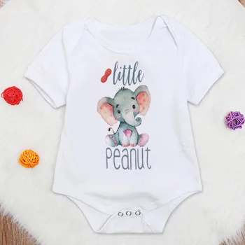 

Summer Baby Letter Elephant Print Romper Sunsuit Toddler Kids Cartoon Short Sleeve Romper Clothes Unisex Cotton Bodysuit #BL1