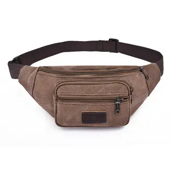 

Local Stock Men Waist Bag Canvas Sports Messenger Shoulder Bag Wallet Travel Waist Hip Pack Purse High Quality Hiking Travel Bag