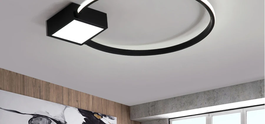 Детские потолочные светильники для гостиной дома свет plafondсветодио дный LAMP LED Вт 25 Вт 30 Вт 36 Вт Белый Черный каркас для дома plafontecho