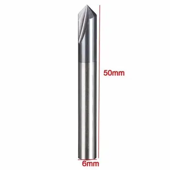 

Pro 6MM 2-Flutes Carbide Chamfer Mill HRC45 CNC End Milling Cutter Bit Tool Use