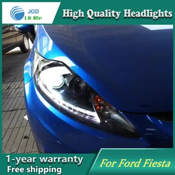 

LED Head Lamp for Ford Fiesta headlight 2009-2012 led Fiesta headlights signal led drl hid Bi-Xenon Lens low beam