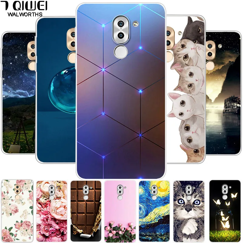 

For Huawei Honor 6X Case Honor 6 X Silicone Soft Back Cover for Funda Huawei GR5 2017 Case TPU BLL-L21 Phone Cases Painting Para