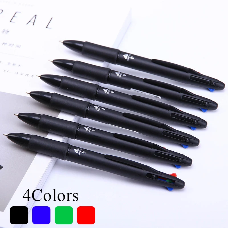 4 Color Pen Retractable Ballpoint Pens Multifunction Pen For Marker Writing Stationery