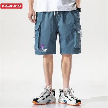 

FGKKS Trend Brand Men Print Cargo Shorts Men's High Street Hip Hop Casual Shorts Summer New Comfortable breathable Shorts Male