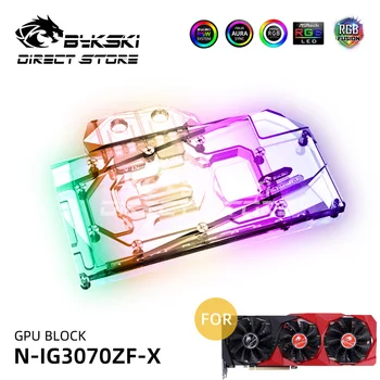 شراءBykski GPU كتلة التغطية الكاملة ل IGame ZF GeForce RTX 3070 الملونة VGA كتلة المياه قطعة برودة المبرد 5 فولت A-RGB N-IG3070ZF-X