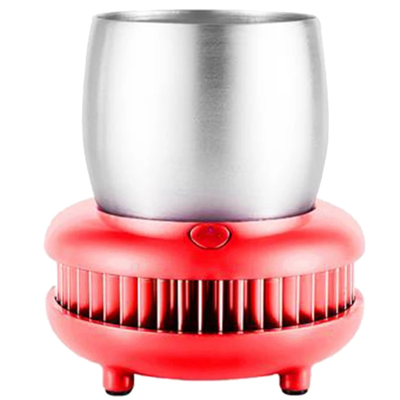 

Cup Cooler Refrigeration Cup Aluminum 380Ml Summer Cool Dc 12V 50W 5A Kitchen Tool Plug In Quick Cooling Cup Drink Juicer Beer-U