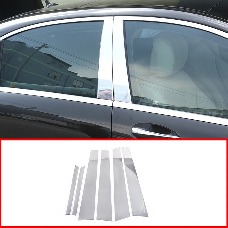 Для Mercedes Benz W221 s-класс S300L S350L S400L S500L S600L 2008-2013 автомобильные аксессуары оконная формовочная отделка алюминиевый сплав