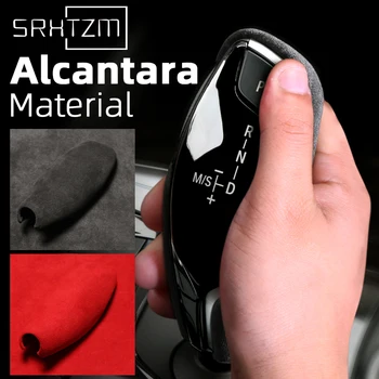 

Alcantara Gear Head Auto Shift Knob Cover Gear Shift Collars Handbrake Grip Case For G30 G38 G32 G11 G12 G01 G02 G08 5 7 Series