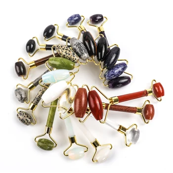 

Natural Stone Facial Massage Roller Double Heads Jade Roller Face Body Skin Relaxation Slimming Beauty Tool Skin Care Tools