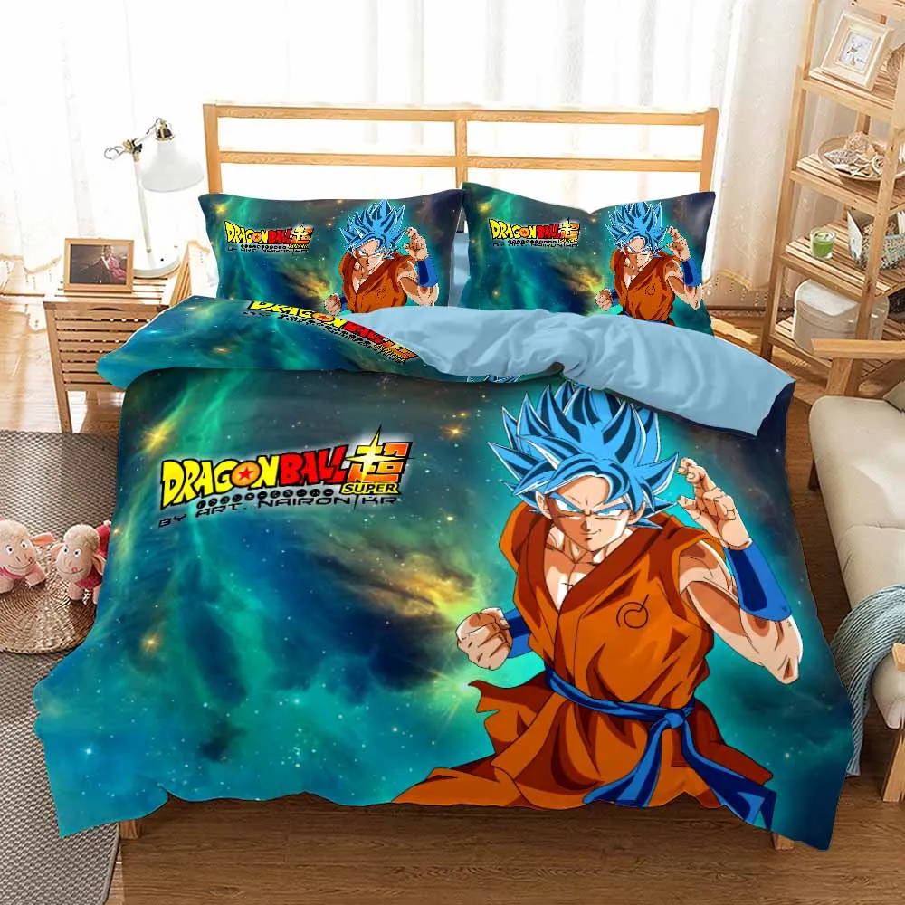 Новые корейские носки из хлопка, хлопковые Dragon Ball Z Комплект постельного белья наволочка близнец полный queen King Размеры для мальчиков и девочек, Комплект постельного белья 2/3 шт. набор пододеяльников