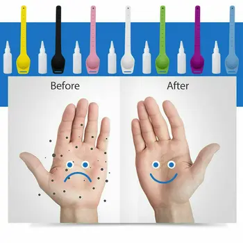 

Silicone Hand Sanitizer Bracelet With Bottle Portable Disinfectant Containers Bracelet Wristband Hand Dispenser
