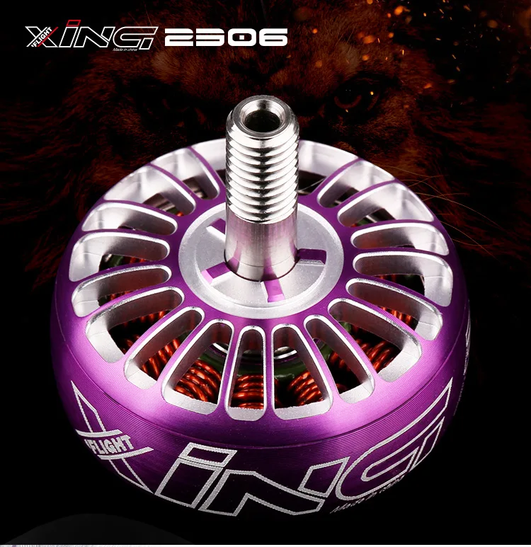 IFlight XING розовый 2306 1700KV 2450KV 2-4s FPV Бесщеточный двигатель с валом из титанового