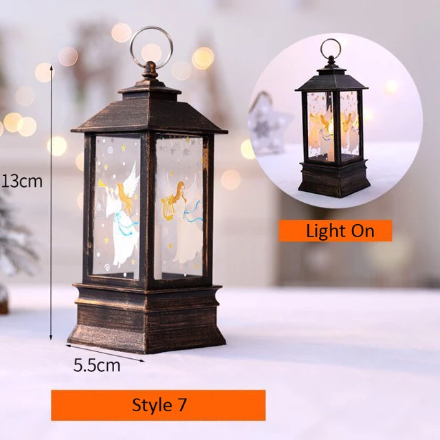 Santa Claus Snowman Lantern Light Merry Christmas Decor For Home Christmas Tree Ornament Xmas Gifts Navidad 2021 New Year 2022 Style 7