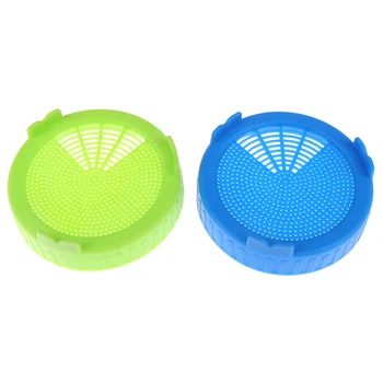 

Silicone 2 Sprouting Lid Food Grade Mesh Sprout Cover Kit Seed Growing Germination Vegetable Sealing Ring Lid For Jar