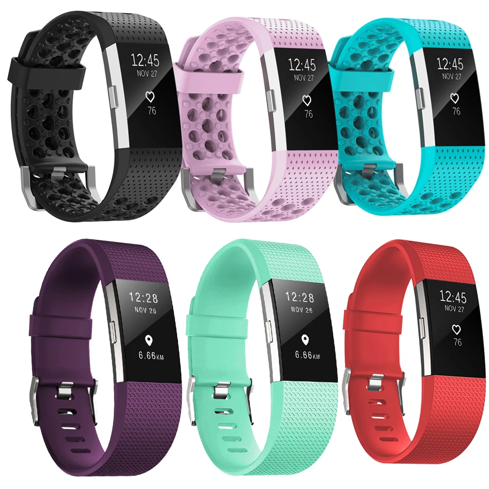 Honecumi сменный Браслет для Fitbit Charge 2 ТПУ ремешок на запястье HR умный
