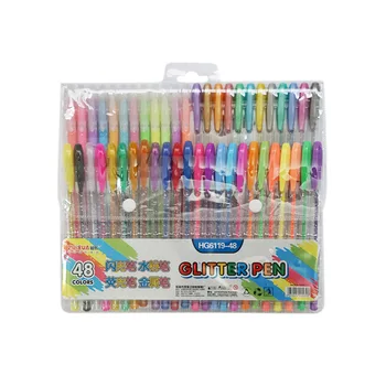

Creative color highlighter set / water chalk set flash pen 12/18/24/36/48 color fluorescent metal pen set painting supplies