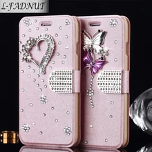 L-FADNUT для huawei P20 Lite чехол mate 20 Pro роскошный элегантный милый 3D бабочка любовь сердце Флип Стенд Бумажник кожаный чехол