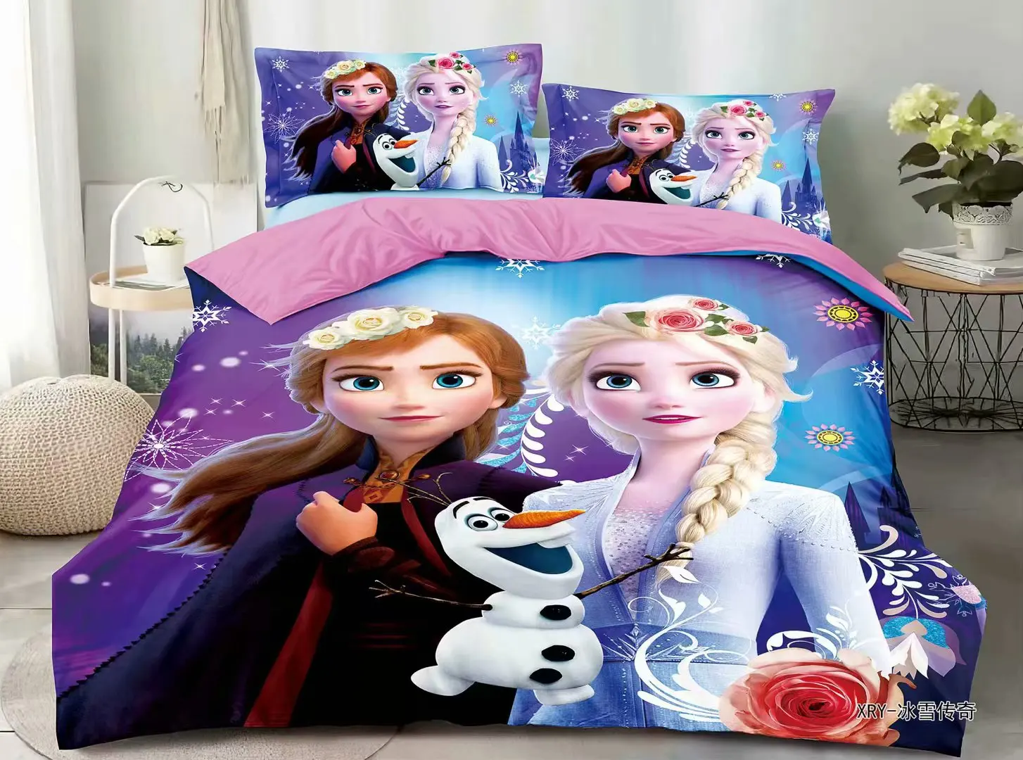 Disney-saco de dormir de Frozen y Elsa para niños, colcha antipatadas de  algodón, 80x150cm, 0