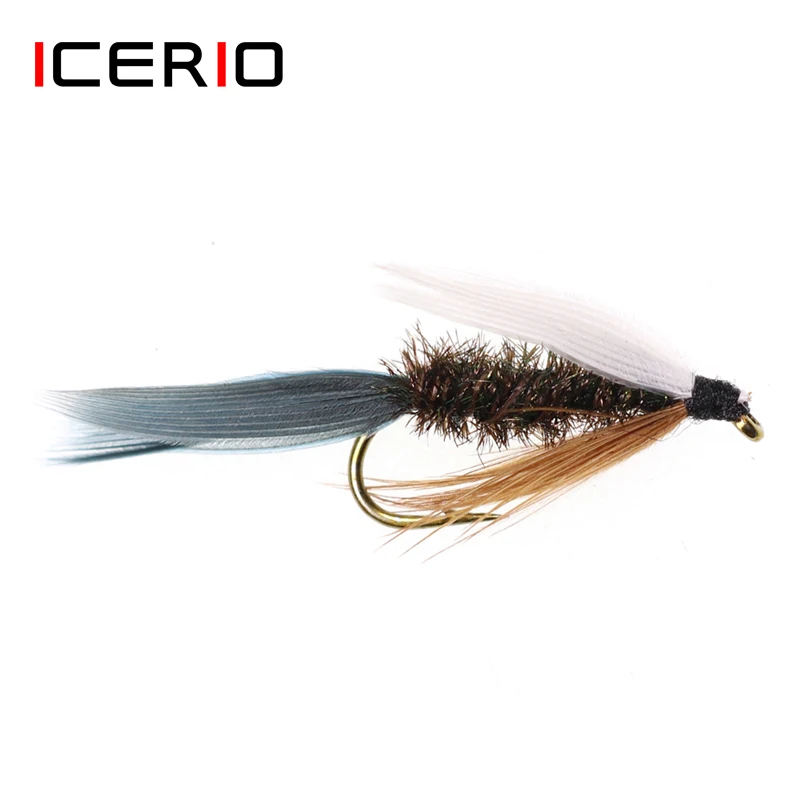 Icians 6Pcs Stonefly Nymph Streamer Mosche Bagnate Fly Tying Hook Trota Pesca Fly Lure Baits #10