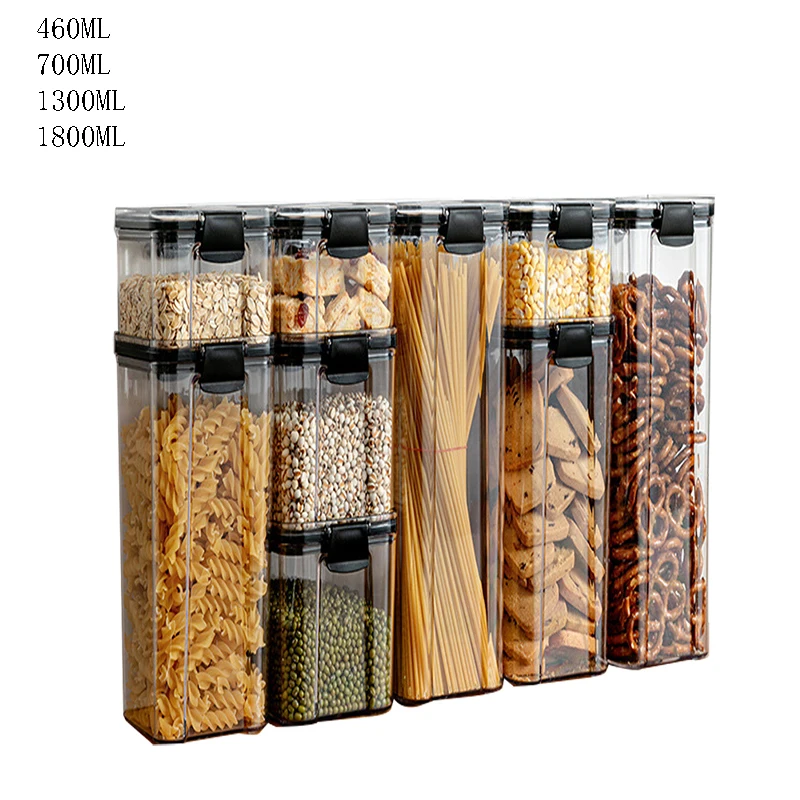 Food Storage Container Refrigerator Noodle Box Granary Transparent Sealed Can With Lid Storage Bottle Kitchen Snack Box