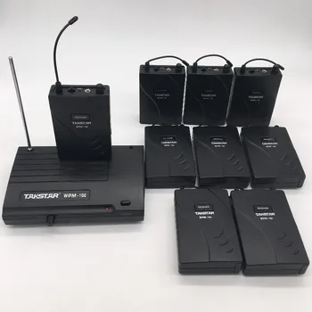 

Upgraded Takstar WPM-100 / WPM100 UHF stage wireless monitor system In-Ear earphone wireless stereo 1 Transmitter +9 Receivers
