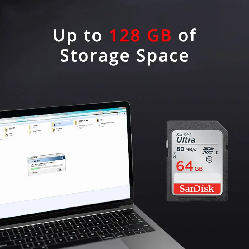 SanDisk Ultra SD карта 64 Гб карта памяти 32 Гб 16 Гб SDHC карта 128 ГБ SDXC UHS-I C10 Full HD Запись для камеры/SLR/планшета 80 МБ/с./с